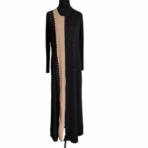 Black And Beige Abaya Size S